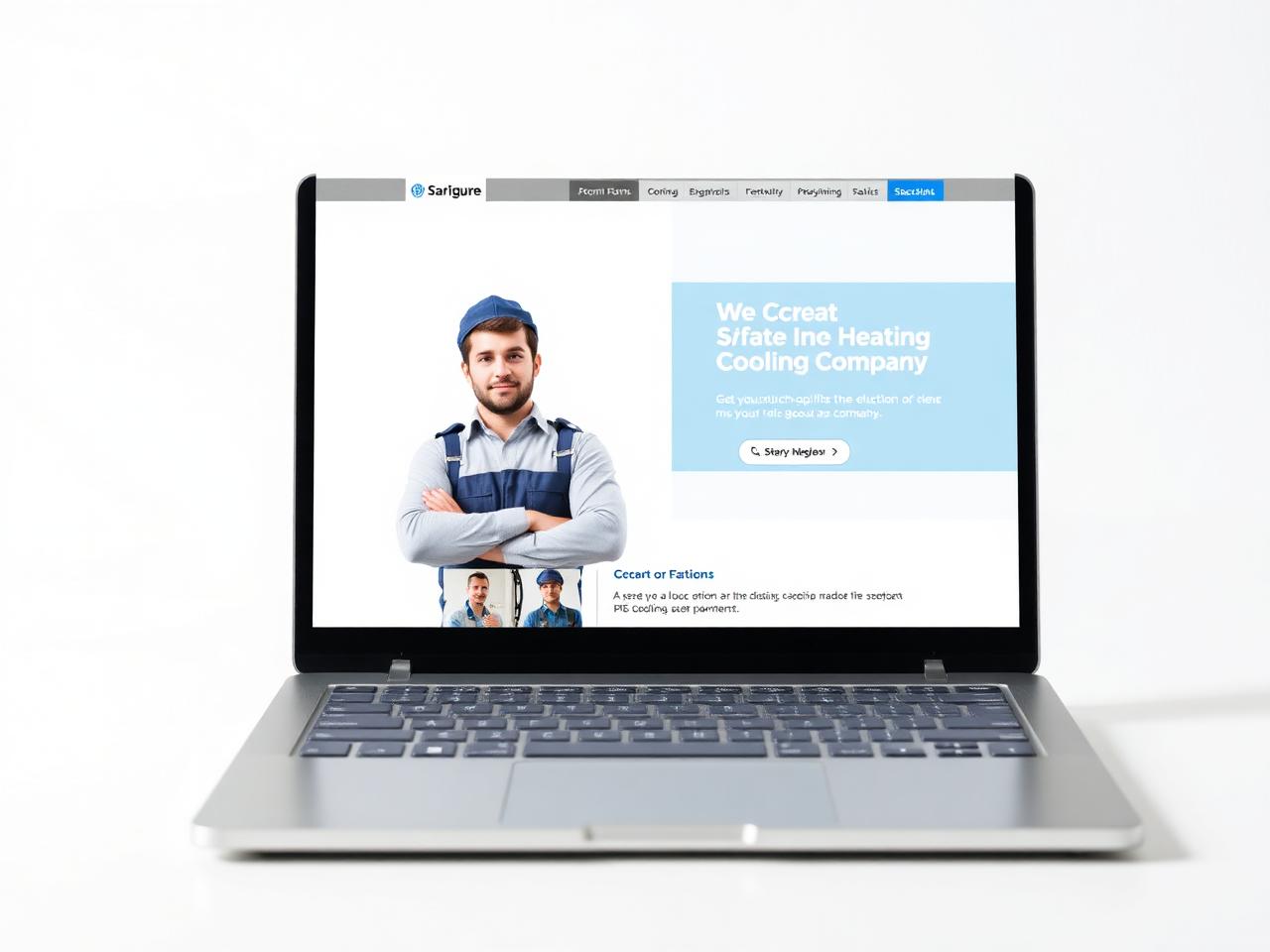 Concept website design for a local HVAC company