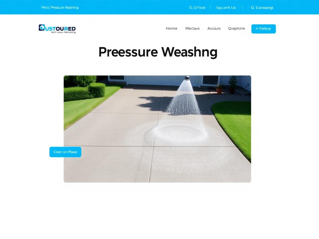Concept website design for a pressure washing company